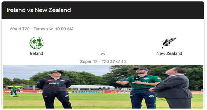 New Zealand vs Ireland live