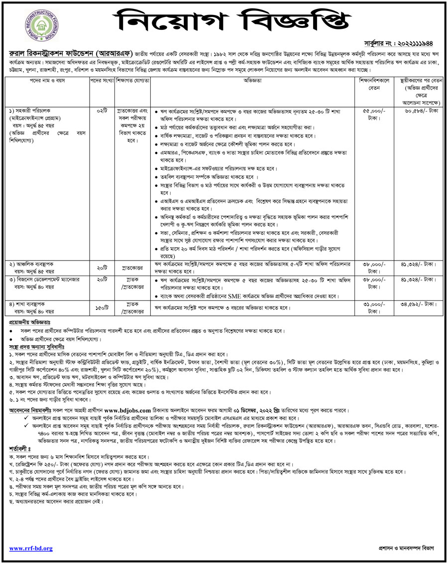 RRF Job Circular NGO Job Circular 2023