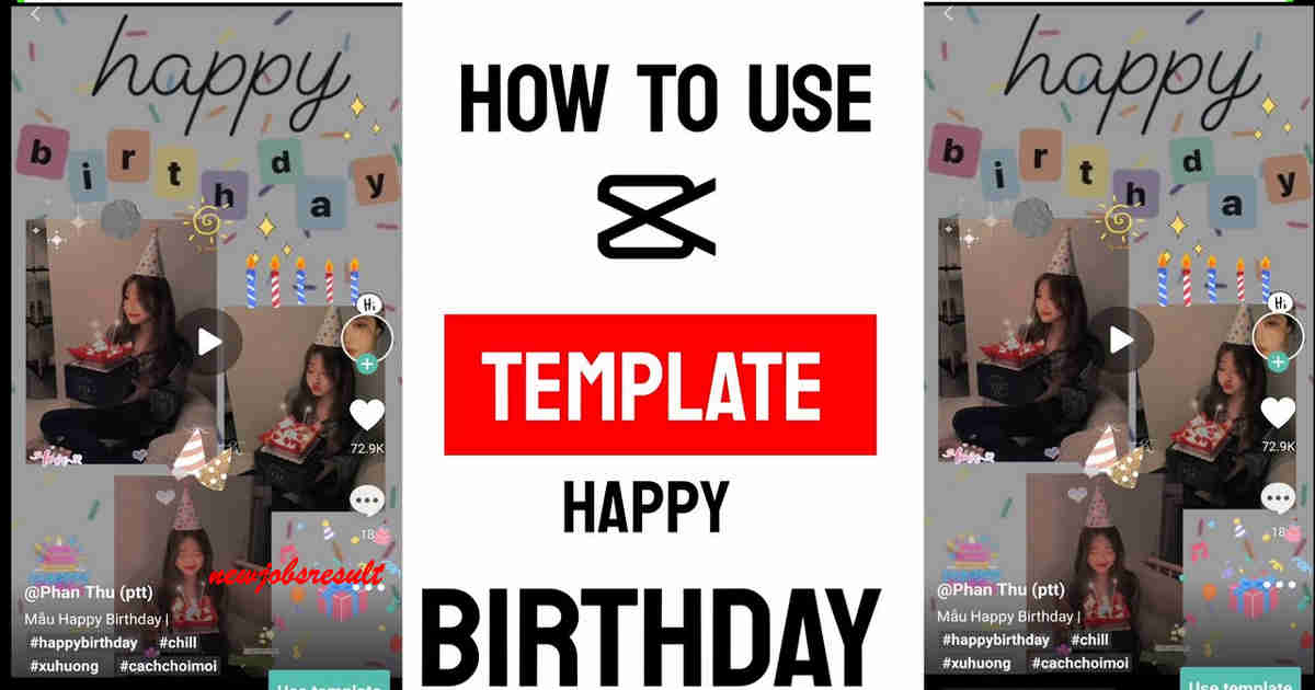 happy birthday capcut template