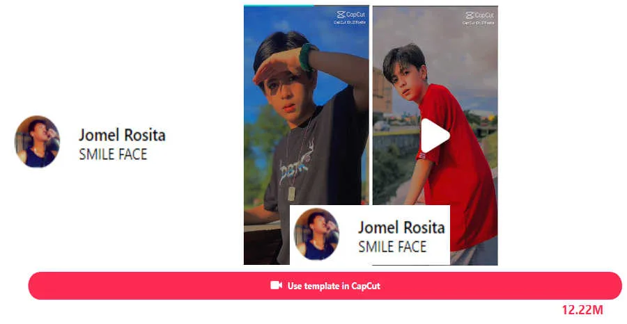 Smile face capcut template