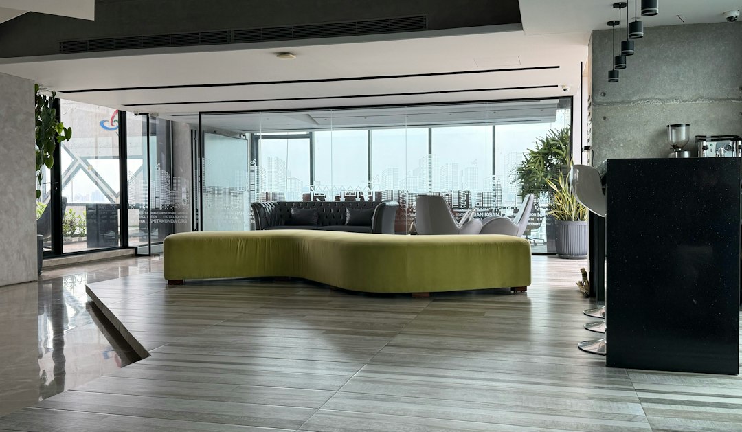 Modern commercial bank office reception in Bangladesh