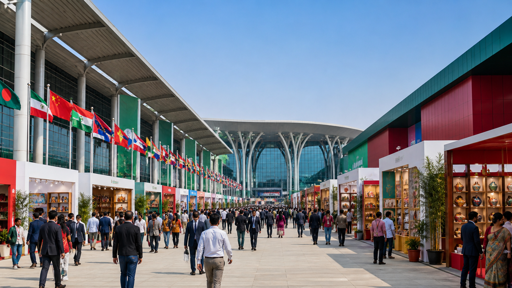 Dhaka International Trade Fair exhibition center illustration