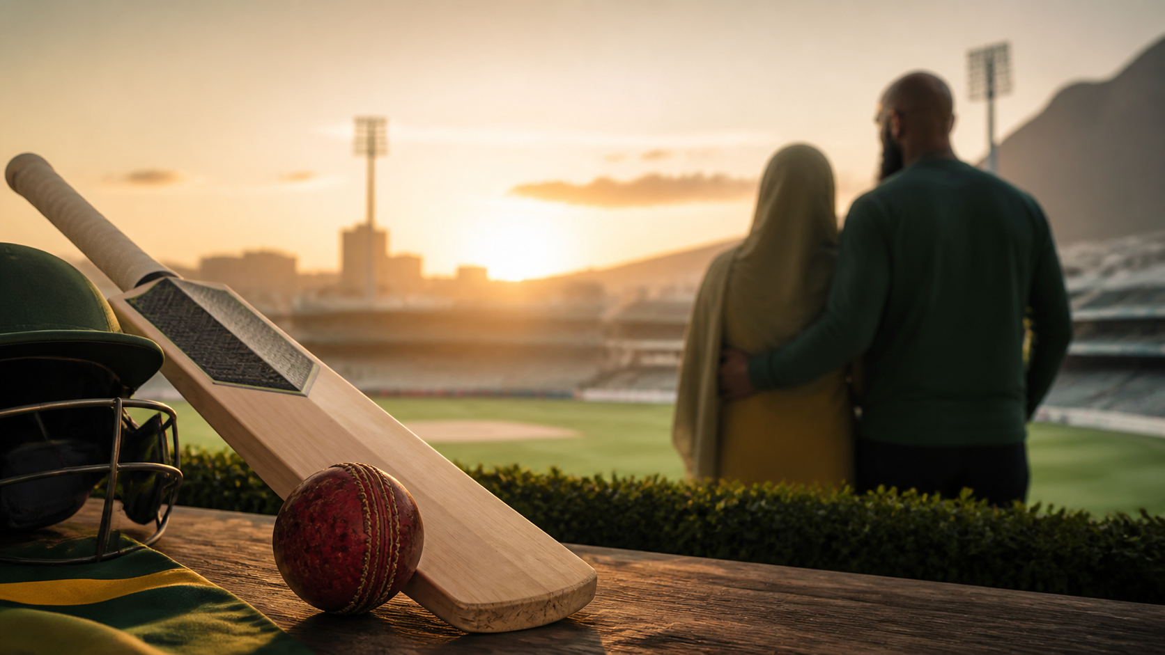Cricket and family privacy illustration for Hashim Amla wife article