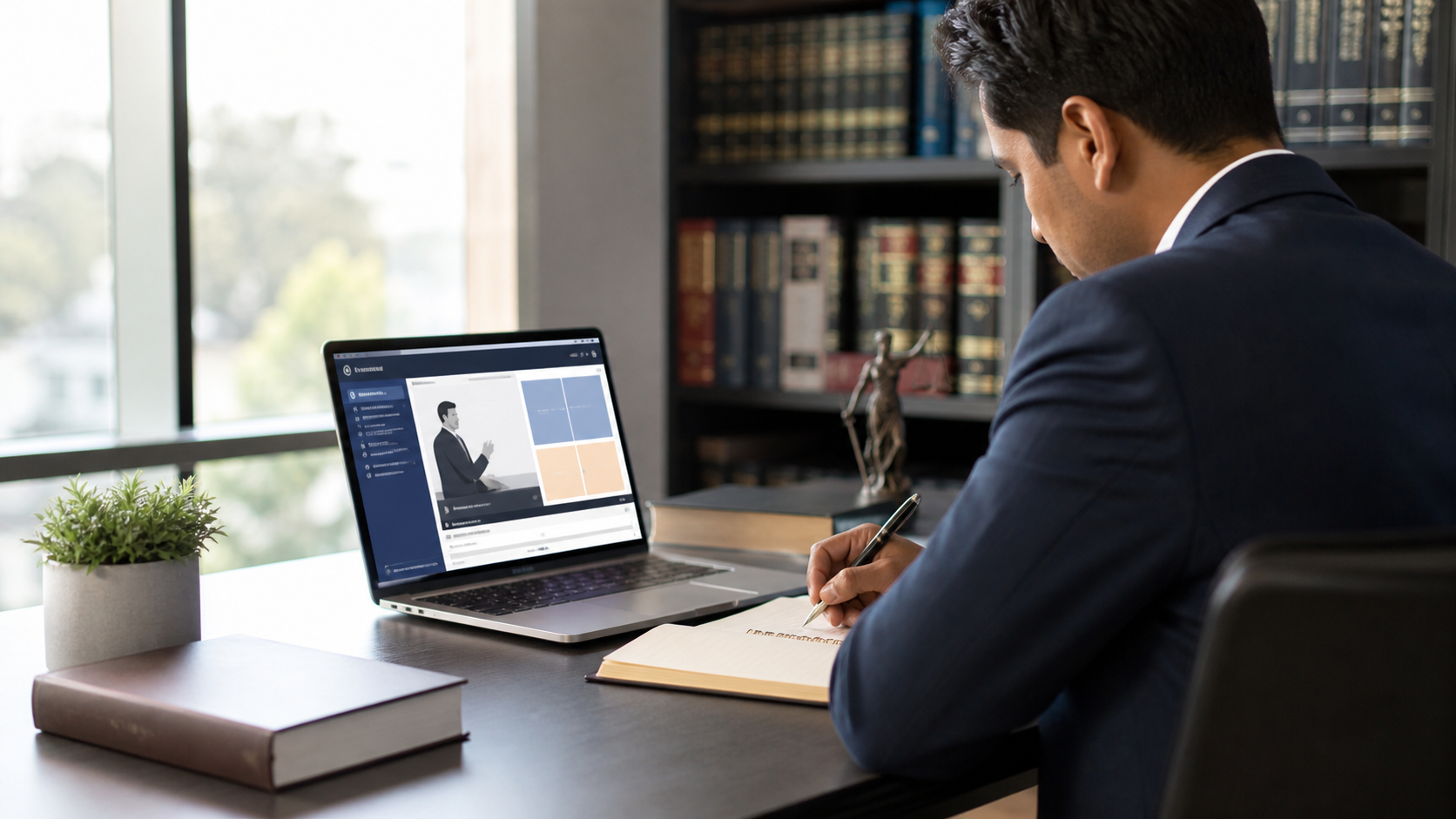 Attorney evaluating an online continuing legal education course for an independent NBI CLE review