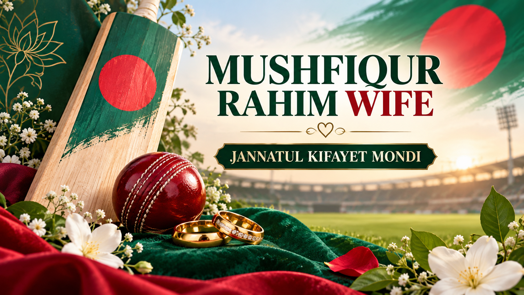 Mushfiqur Rahim wife Jannatul Kifayet Mondi biography