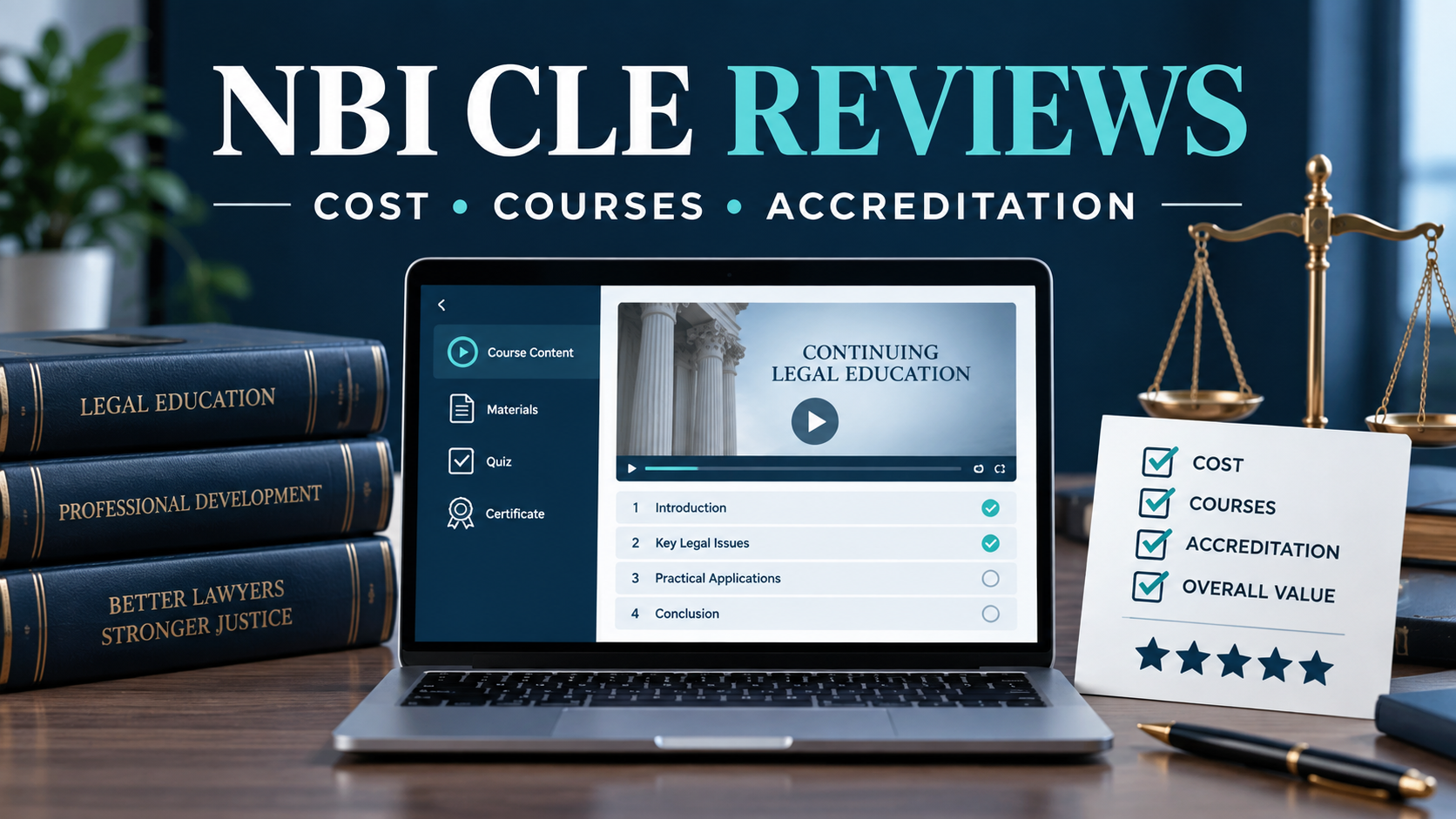 NBI CLE reviews covering cost courses and accreditation