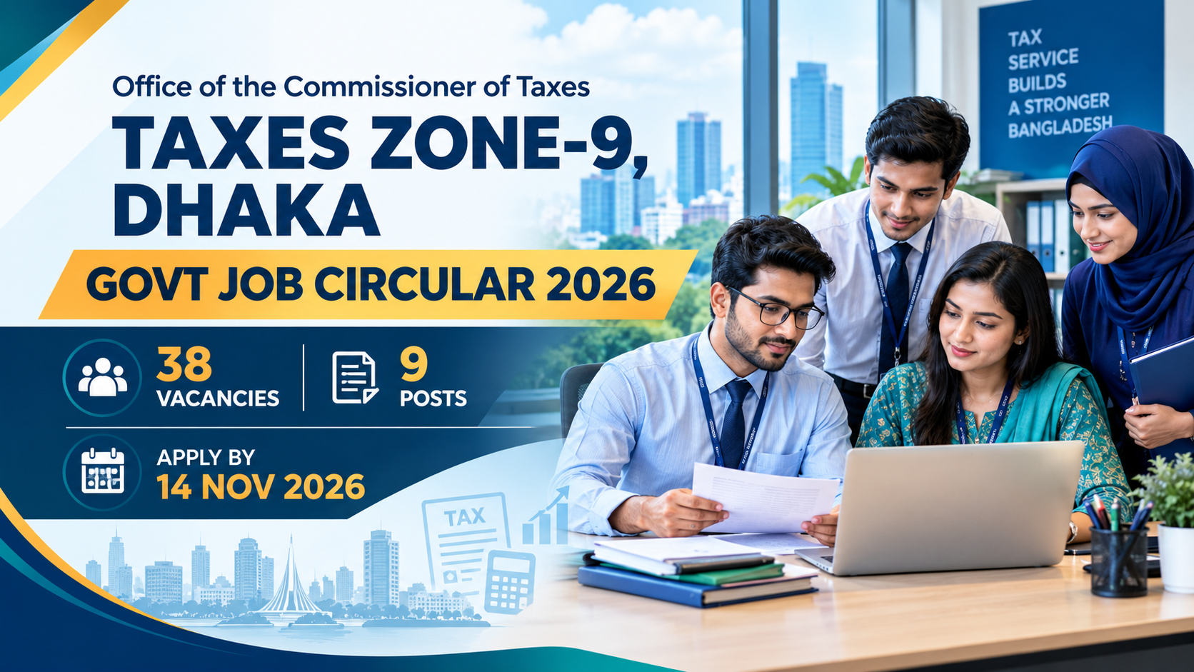 Taxes Zone-9 Dhaka Job Circular featured image for government recruitment in Bangladesh