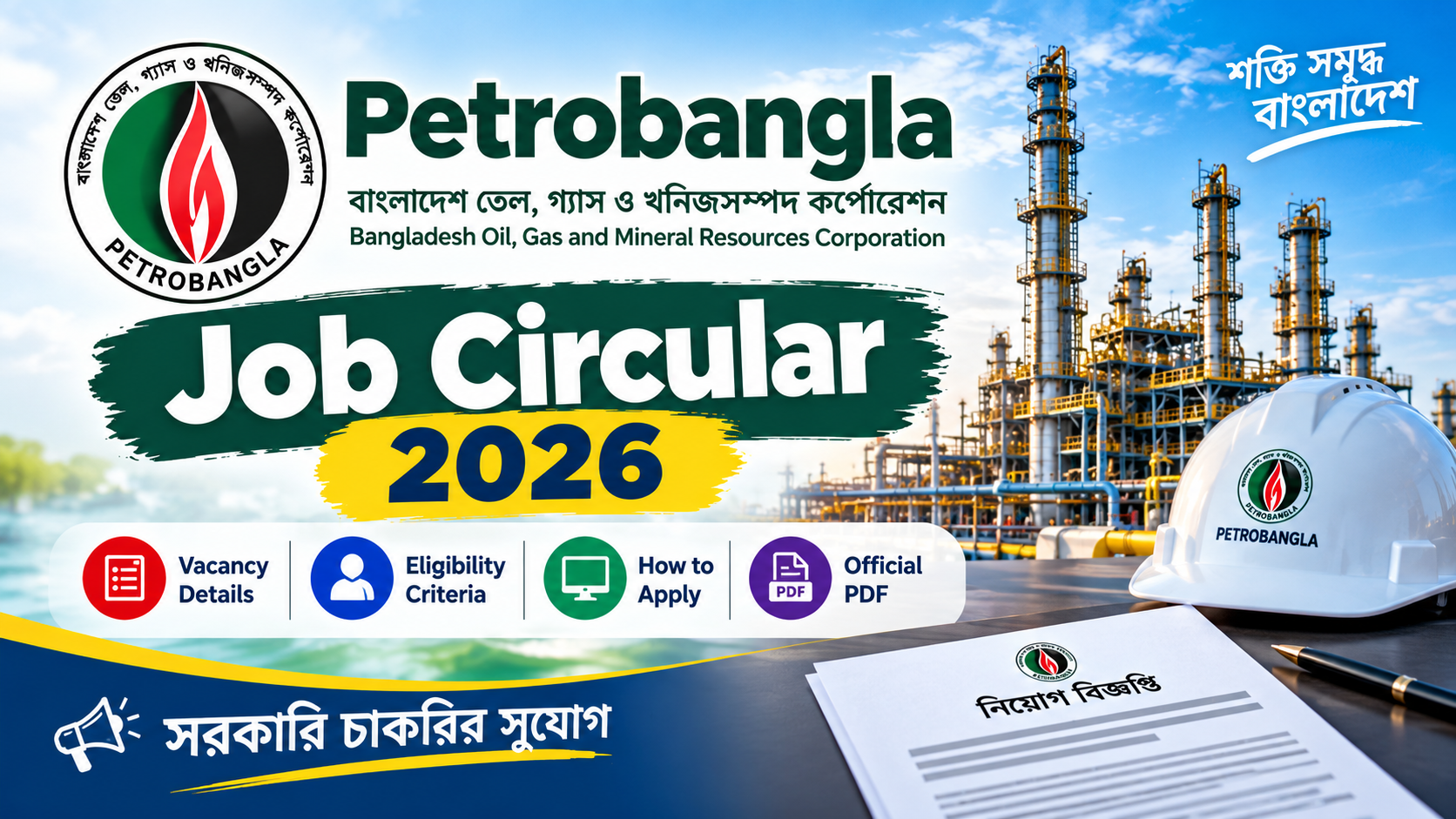 Petrobangla Job Circular 2026: job notice, eligibility, application and refinery